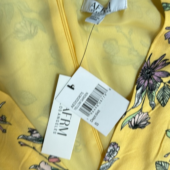 AFRM loa Angeles dress in yellow garden size Small - Picture 5 of 5